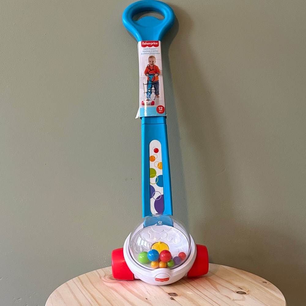 Fisher-Price Blue Push Ball Popper Toddler Toy